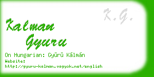 kalman gyuru business card