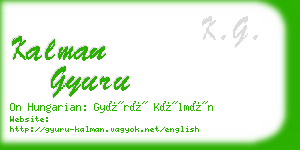 kalman gyuru business card